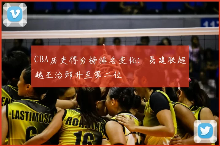 CBA历史得分榜排名变化:易建联超越王治郅升至第二位